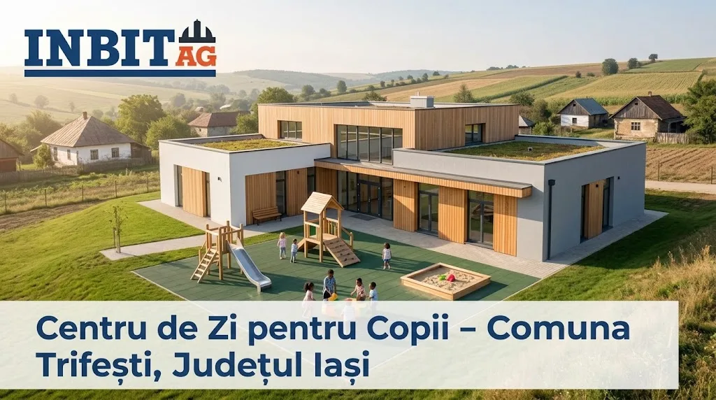 Construirea și dotarea unui centru de zi pentru copiii aflați în situații de risc de separare de părinți în comuna Trifești, județul Iași.