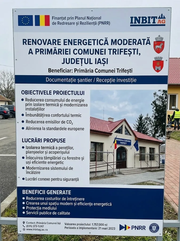 RENOVARE ENERGETICA MODERATA A PRIMARIEI COMUNEI TRIFESTI, JUD IASI